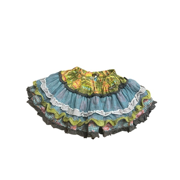 Matilda Jane Clothing Co Other - Matilda Jane Girls Floral Ruffle Layered Skirt Cottagecore Twirl Size 2